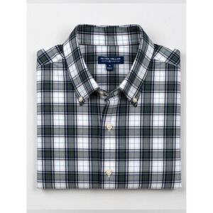 Peter Millar Mens Button Up Shirt Medium Tartan Plaid Preppy Long Sleeve Classic